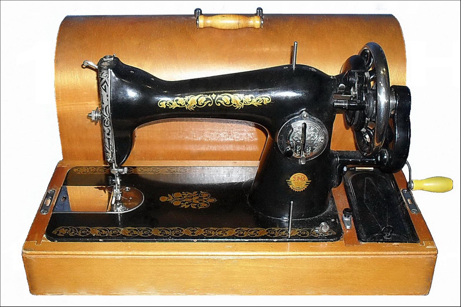швейная машина с ручным приводом, с чехлом